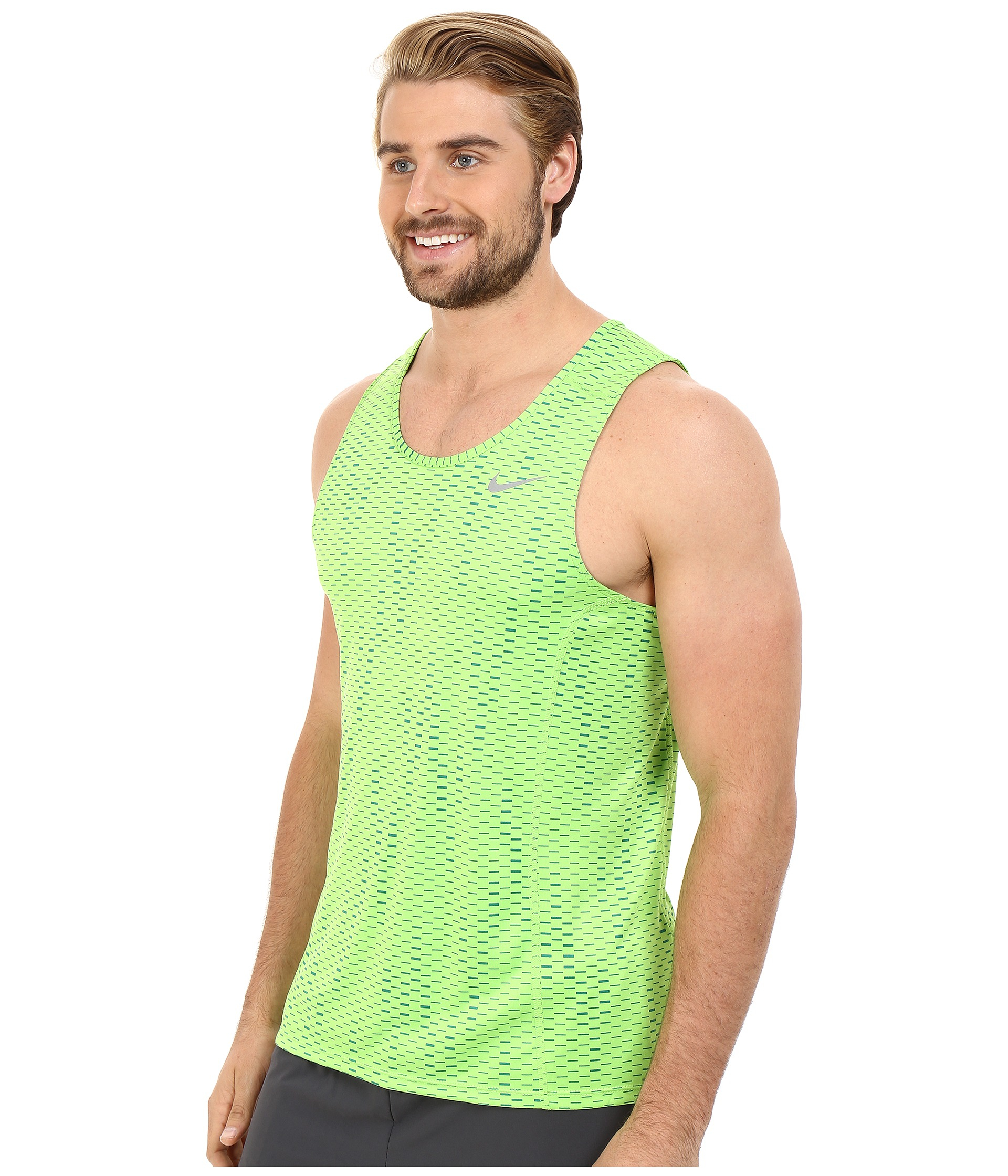 Lyst Nike Drifit™ Miler Fuse Running Singlet in Green for Men